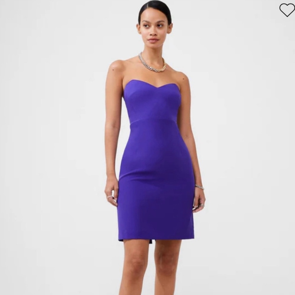 French Connection Purple Strapless Dress